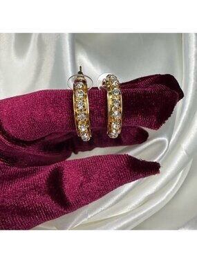 H&M Gold and Silver Sparkling Hoop Earrings